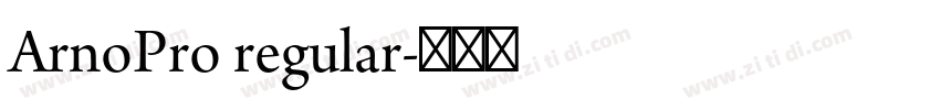 ArnoPro regular字体转换